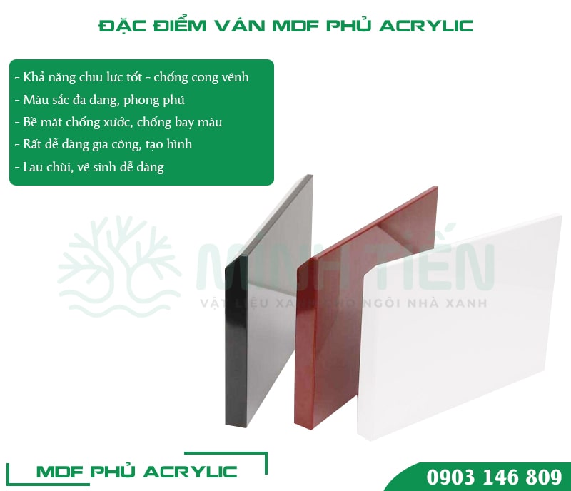 ưu điểm ván mdf phủ acrylic