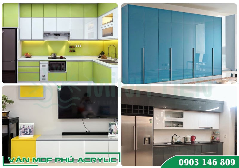 ứng dụng ván mdf phủ acrylic